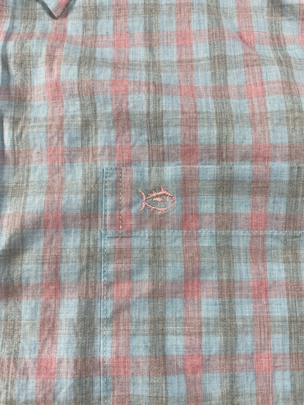 Southern‎ Tide Men's Button-Down Plaid Shirt in Pink and Light Blue - Picture 2 of 8
